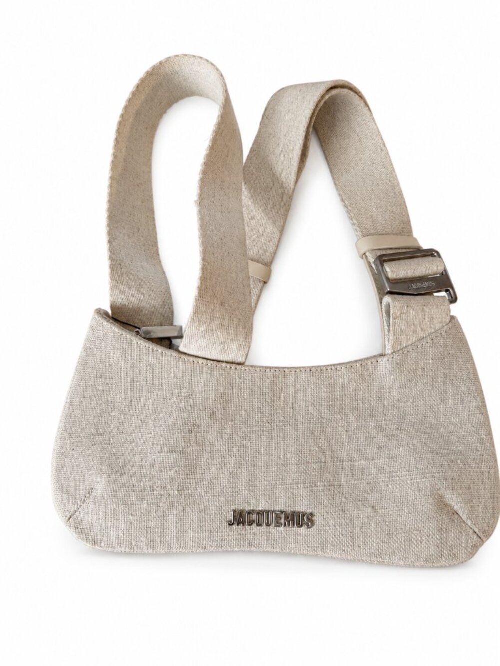 Jacquemus Le Bisou Gros Grain Shoulder Bag – Ecru Textured Canvas